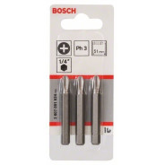 Бита Extra Hart PH3 89 мм (3 шт)  BOSCH 2.607.001.537