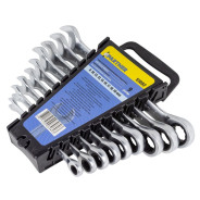 Набор ключей комбинированных трещоточных, 9пр.  (8,10,12,13,14,16,17,18,19мм) в пластиковом держател...Partner PA-51092