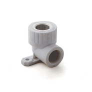 Колено ПП комбинированное с креплением внутренняя резьба 20х1/2", серый  ...РосТурПласт 11045