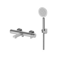 Смеситель для ванны (SUS 304) D35, серия BON (На стену, коротский излив. Лейка и шланг в комплекте) ...AV Engineering AVBON3-BW0