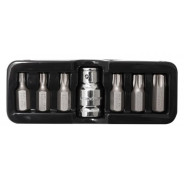 Набор бит TORX с отверстием, 7пр. 1/2", 10мм,  Rock FORCE RF-4074TH