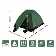 Палатка c тамбуром Coyote Plus-3 (размер: 210х180х130 см)  ARIZONE 28-274508