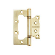 Петля накладная без врезки АЛЛЮР 100х75 2BB SBP БЛИСТЕР 2,5мм мат.латунь  2 шт  ...УЗК 1046