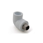 Колено ПП комбинированное наружная резьба 32х1/2", серый  ...РосТурПласт 11054