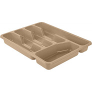 Лоток для столовых приборов, пятисекционный, 330х260х43 mm, шоколадный мокко PLAST TEAM ... PT156010015