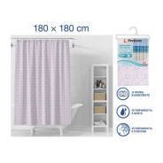 Шторка для ванной (12 колец в комплекте), 180x180 см, Secret, розы (В комплекте - занавеска - 1 шт.,...PERFECTO LINEA 36-118108