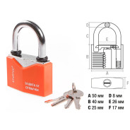 Замок навесной 50mm MASTER  STARTUL ST9081-50