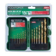Сверла по металлу, набор 15пр. 1.5-10мм  Rock FORCE RF-924U15