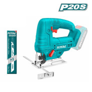 Лобзик аккумуляторный, 20В, БЕЗ АКБ, макс. глубина 80мм,   TOTAL TJSLI6508