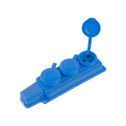 Розетка 3-ая переносная с/з, 16А, 250В, защита от брызг (синяя)  ...ЮПИТЕР JP7601-09