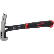 Молоток столярный с гвоздодером 500гр, 345мм, цельнометаллический, кованый  ...YATO YT-45741