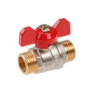 Кран шаровый 1/2" нар.-нар. бабочка PN30  AV Engineering AVE142012