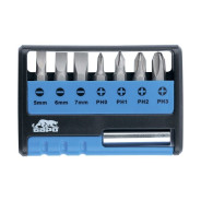 Набор бит с магнитным держателем, CrV, 8 шт.  Барс 13357