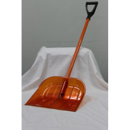 Лопата снеговая из поликарбоната в сборе, ковш оранжевый 435х380 мм. , алюм. черенок d32 мм.  ...CARBOLUX ПК-3-О