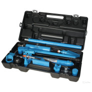 Набор, гидроцилиндров и насадок для кузовных работ, с насосом 10т. В кейсе(пластик)  ...UNITRAUM UN71001S (TL0010)