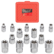 Головки Е-профиль, набор 14пр., 1/4", 3/8", 1/2" (4-24мм)  BaumAuto BM-4148