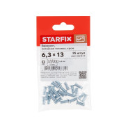 Евровинт 6.3x13 мм, потайная головка (25 шт в зип-локе)  STARFIX SMZ1-88238-25