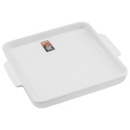 Тарелка- блюдо керамическая. 24.5х21.5х2.3 см. серия ASIAN. белая  ...PERFECTO LINEA 17-124211