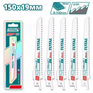 Полотно для сабельной пилы 150 по дереву   (5 шт)TOTAL TRSB611D