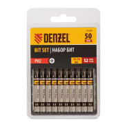 Набор бит PH2х50, сталь S2, шестигранный профиль, 10 шт.  DENZEL 11649