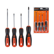 Набор отверток 4шт (SL4х75,SL5х100,PH1х75,PH2х100) MASTER () (двухкомп. рукоятка Anti-Slip)  ...STARTUL ST3093-4