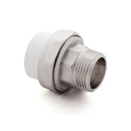 Американка ПП наружная резьба 32х1 1/4", белый  РосТурПласт 10645