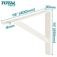 Кронштейн для полок 250 x 400 мм  TOTAL THDSB1016