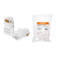 Разъем, джек, компьютерный RJ-45 8P8C CAT 5e, 100 шт.,  ЮПИТЕР JP7306