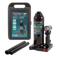 Домкрат бутылочный 3т с клапаном (h min 180мм, h max 345мм) в кейсе  (Euro)...Rock FORCE RF-T90304-S