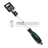 Отвертка шлицевая силовая магнитная с ударной пяткой "под ключ" "Profi" S2 6.5х1...Rock FORCE RF-70265150