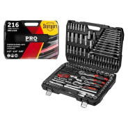 Набор головок и ключей 216пр. 1/4",3/8",1/2" PRO (6 граней) PRO  ...STARTUL PRO-216S