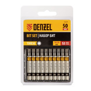 Набор бит TORX 30х50, сталь S2, шестигранный профиль, 10 шт.  DENZEL 11671