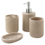 Набор для ванной комнаты 4пр. (мыльница, дозатор для мыла, подставка для зубных щеток, подставка для...La and Te beaute LT-BS-1