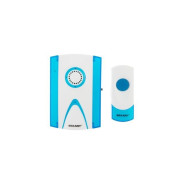 Звонок беспроводной дверной RX-3 (32 мелодии, 100 м, кнопка, IP44, белый/синий)  ...REXANT 73-0030