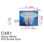 Клипса для крепления внутренней обшивки а/м Субару пластиковая (100шт/уп.)  клипса ...Forsage C0481(Subaru)