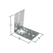 Уголок крепежный усиленный 55х70x70 mm KUU 2.5 mm белый цинк  STARFIX SMP-43776-1