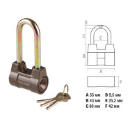 Замок навесной 55 mm MASTER  STARTUL ST9092-55