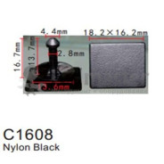 Клипса для крепления внутренней обшивки а/м Субару пластиковая (100шт/уп.)  ...Forsage C1608(Subaru)