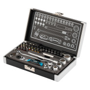 Набор бит и головок торцевых, 1/4", карданный ключ, трещотка, адаптер, S2, 37 шт.  ...Gross 11625