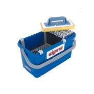 Ванночка для мытья керамики (56х29х30см, 3 ролика, колеса, рукоятка, губка 30х14х3см)  ...SIGMA 047M7