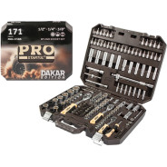 Набор головок и бит 171пр. 1/4",3/8",1/2" DAKAR () (усоверш. 6-ти гранный профиль гол...STARTUL PRO-171DK