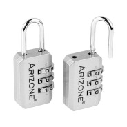Замок навесной кодовый багажный, 2 штуки, серебро  ARIZONE 32-241355