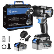 Гайковерт аккумуляторный ,1/2", 850 Нм, 2400 об.мин,  20В, 2АКБ 5,0 А/ч, DEKO DKIS20FU-Li...Deko 063-4433