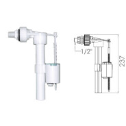 Поплавочный клапан боковой подачи воды, 1/2, пл. резьба  AV Engineering AVE129704