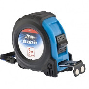 Рулетка Вектор 5 м х 19 мм, утолщенное полотно, магнитный зацеп, обрезиненный корпус  ...Барс 32541