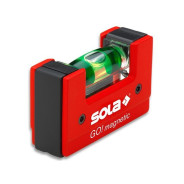 Уровень 68 мм 1 глазок пластм. GO! magnetik  Магнитный (Карманный магнитный уровень без держателя на...SOLA 1621101