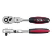 Ключ трещоточный для головок с шарниром  3/8" T72  L242mm CrV6140  ...YATO YT-0326