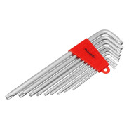 Набор ключей имбусовых TORX, 9 шт., T10-T50, CrV, экстра-длин, сатин.  ...Matrix 12307