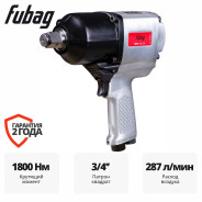 Пневмогайковерт ударный,3/4", 1800Нм, 6,2 бар, 5000 об.мин,  IWM 1800...FUBAG 200220