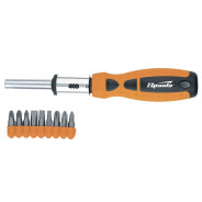 Отвертка реверсивная, набор бит, 10 шт., CrV  Sparta 115455